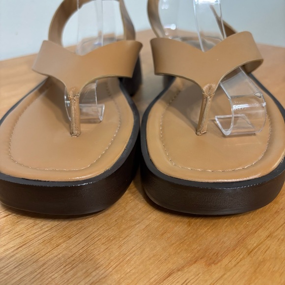 Madewell The Cooper Thong Leather Sandal Desert Camel 7.5M - Picture 3 of 7